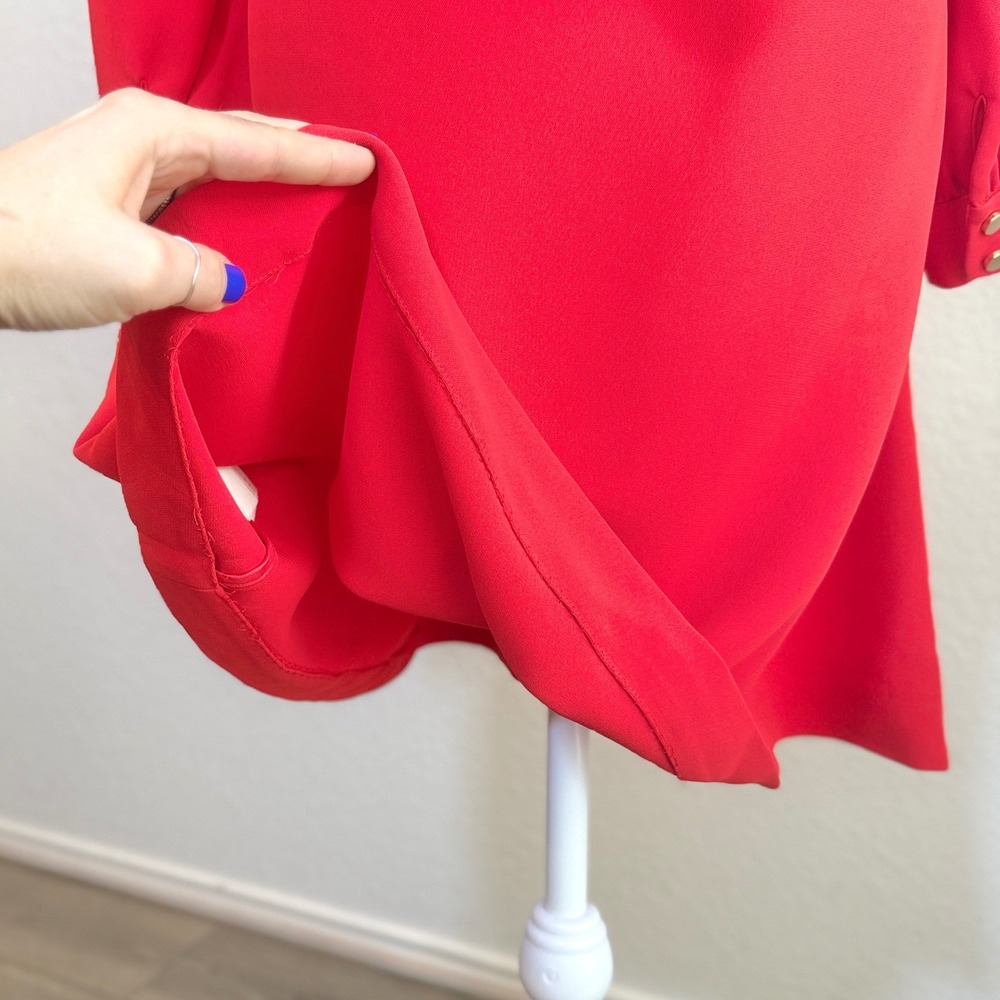 Kate Spade Fit and Flare Tie Waist Mini Red Dress Size 2 - Picture 13 of 16